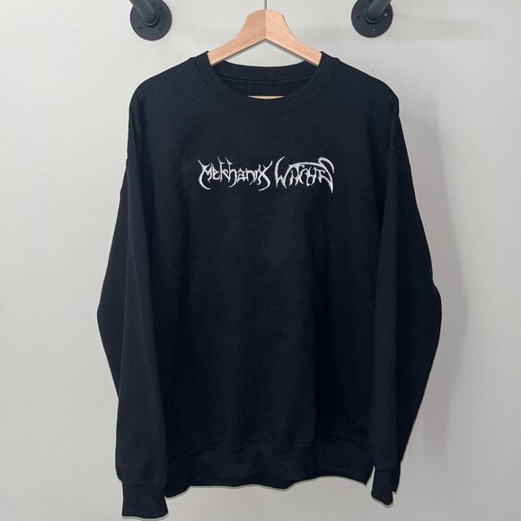 Black White Mechanix Witch Hardcore Heavy Metal Music Band Crewneck Sweatshirt - Picture 1 of 2
